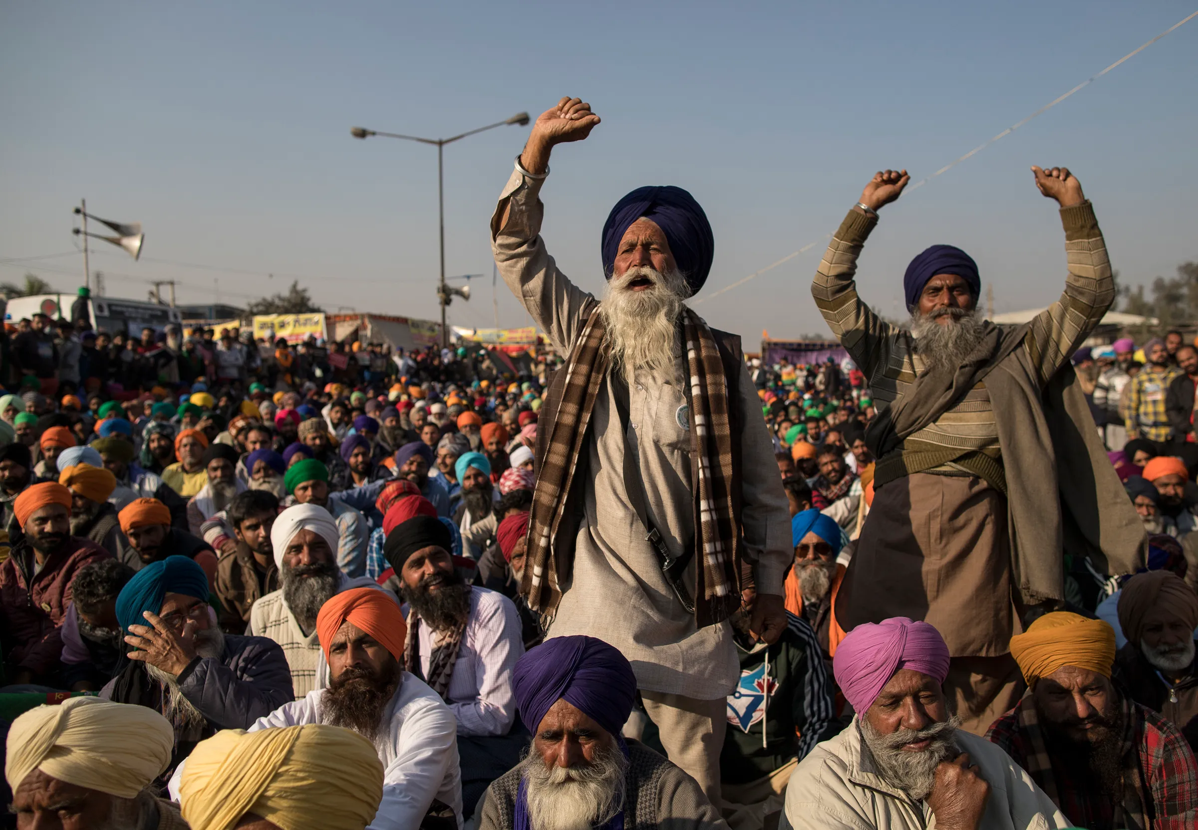 Sikh Minority in East Punjab protesting during the Farmers protest