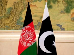 Pakistan and Afghanistan's old flag depicting the two nations relations.