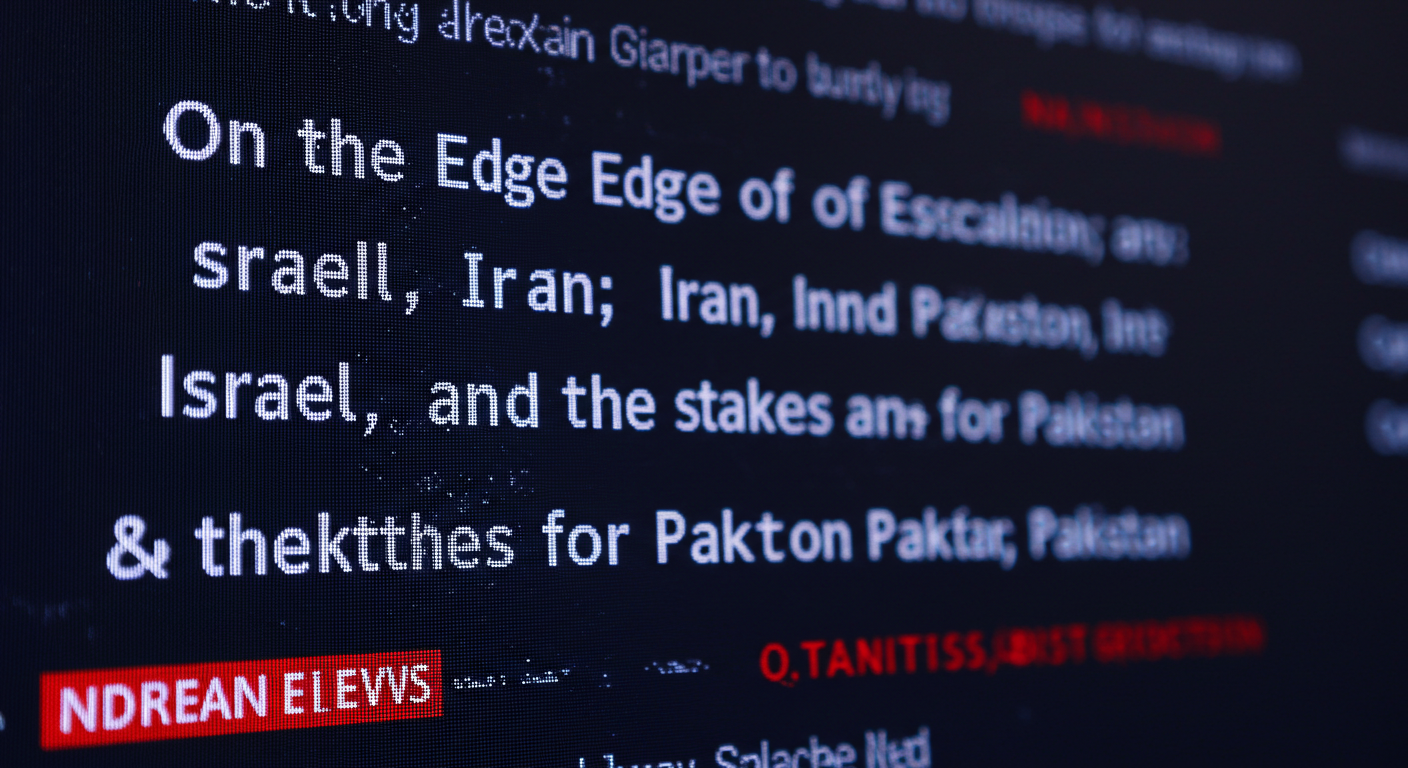 On the Edge of Escalation: Israel, Iran, and the Stakes for Pakistan