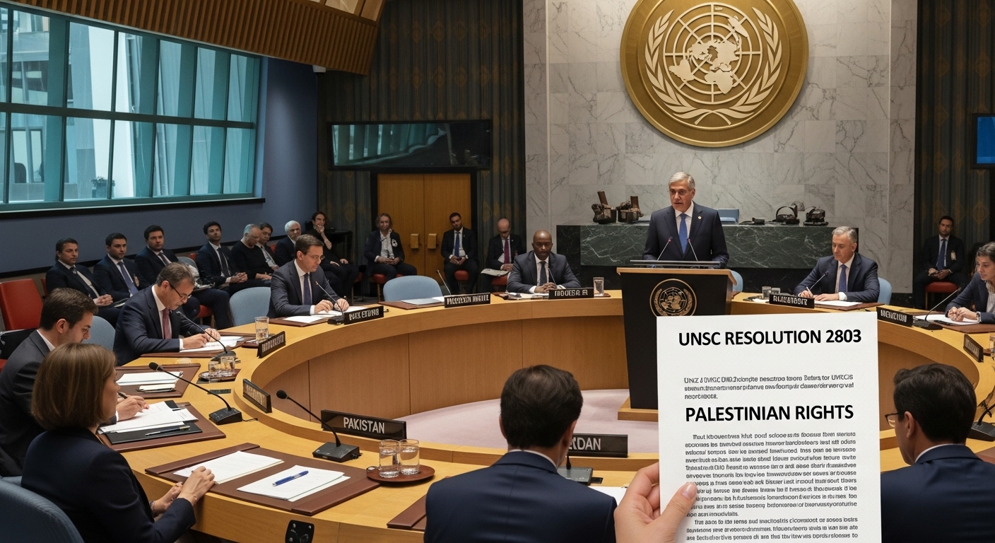 Pakistan’s Principled Leadership: Upholding Palestinian Rights Through UNSC Resolution 2803