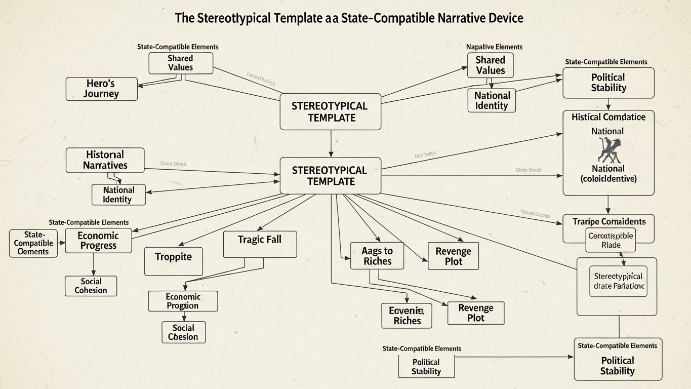 The Stereotypical Template as a State-Compatible Narrative Device