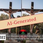 Fact Check: Viral Images of IDF Soldier Repairing Crucifixion Statue Are AI-Generated Fakes