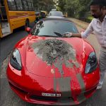 Viral Outrage: Man Mixes Concrete on Porsche Boxster Hood, Sparks Investigation and Debate