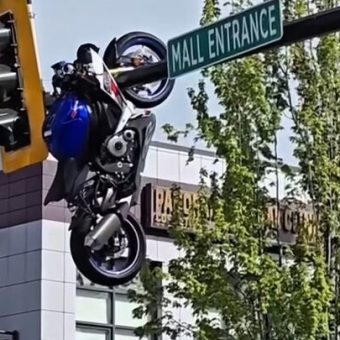 Gravity-Defying Wreckage: A High-Wire Act of Urban Decay