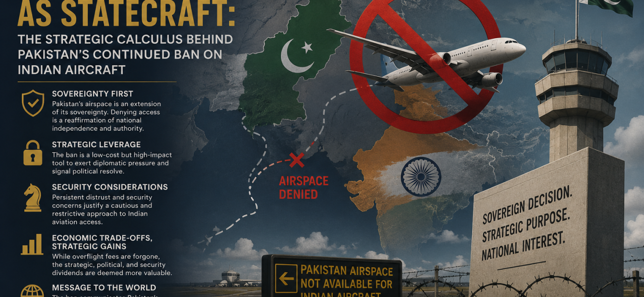 Airspace as Statecraft: The Strategic Calculus Behind Pakistan’s Continued Ban on Indian Aircraft