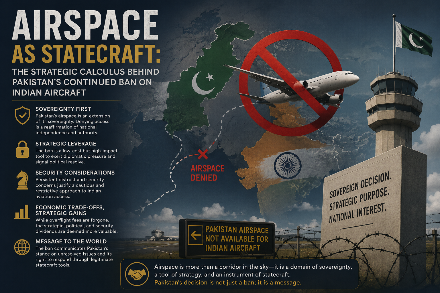 Airspace as Statecraft: The Strategic Calculus Behind Pakistan's Continued Ban on Indian Aircraft