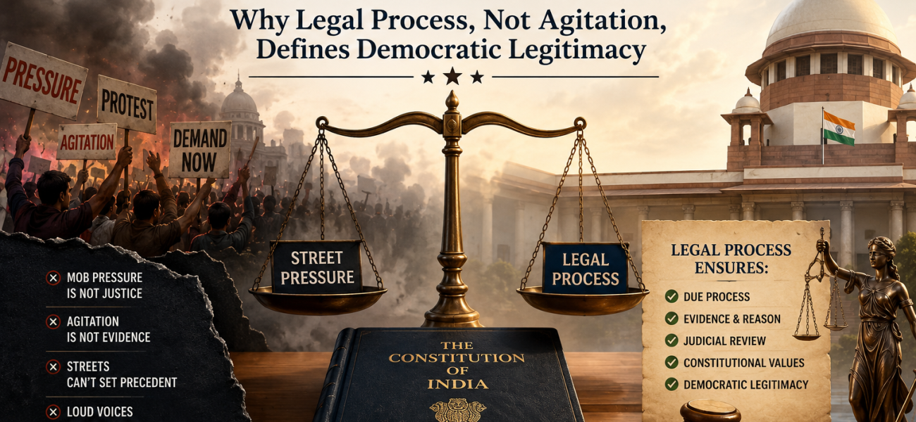 Constitutional Supremacy, Not Street Pressure: Why Legal Process, Not Agitation, Defines Democratic Legitimacy