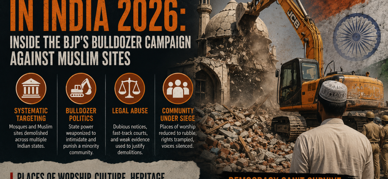 Mosque Demolitions in India 2026: Inside the BJP’s Bulldozer Campaign Against Muslim Sites