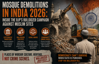 Mosque Demolitions in India 2026: Inside the BJP’s Bulldozer Campaign Against Muslim Sites