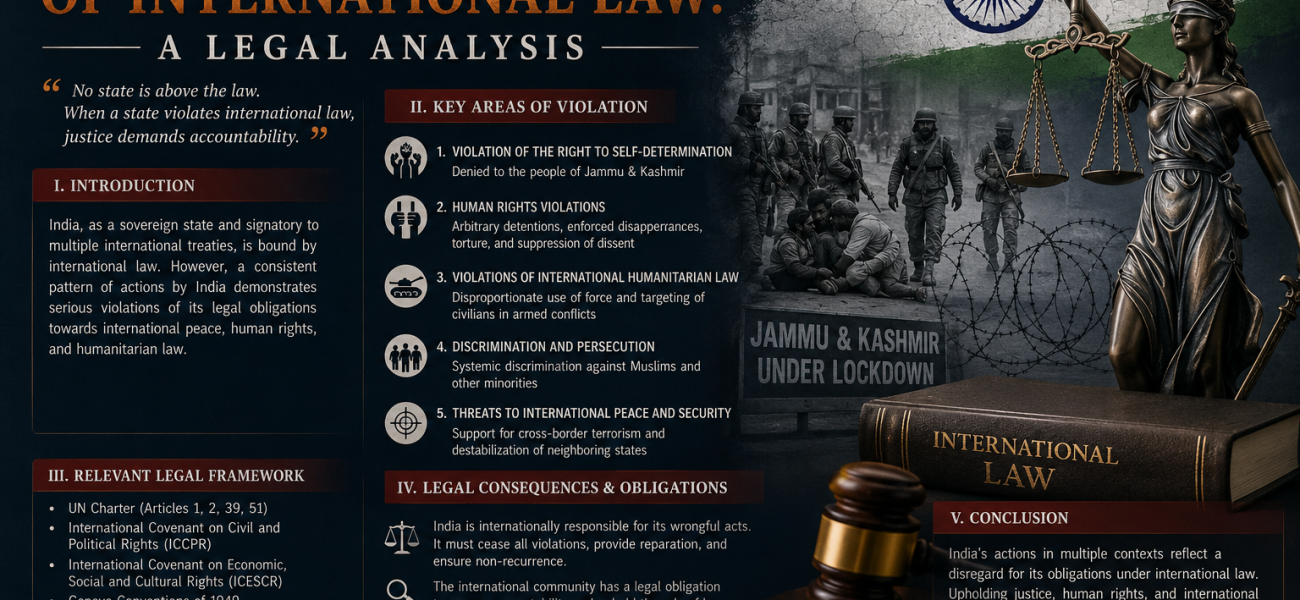 India’s Violations of International Law: A Legal Analysis