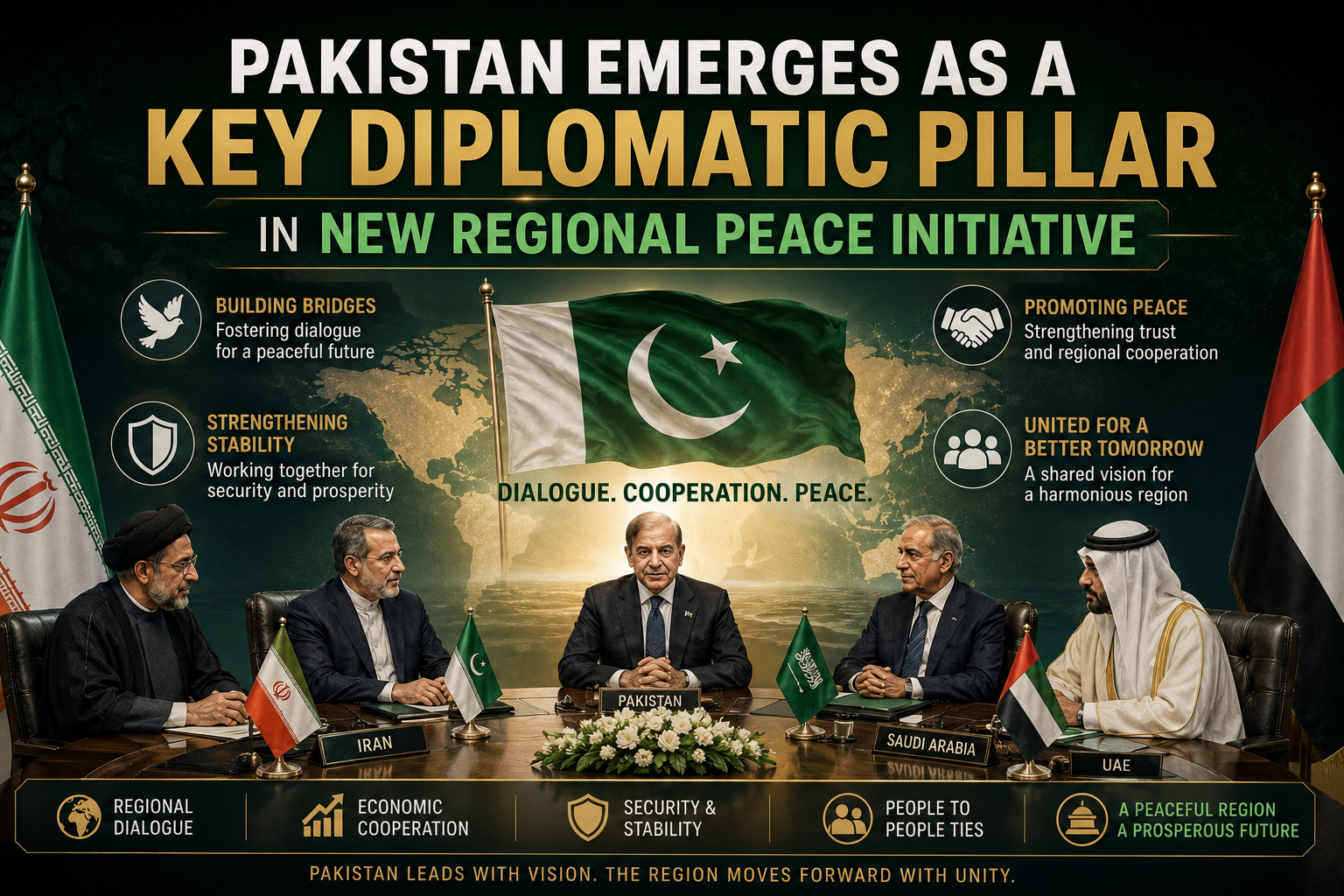 Pakistan Emerges as a Key Diplomatic Pillar in New Regional Peace Initiative