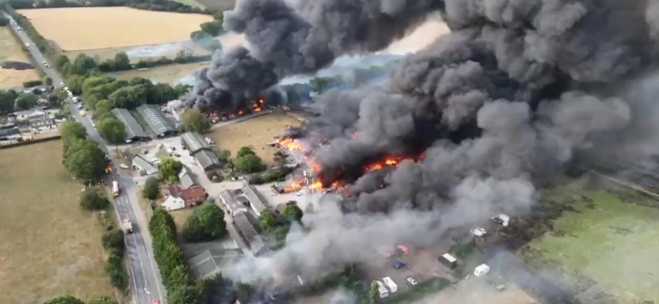 Essex Industrial Fire: Over 100 Firefighters Battle Major Blaze