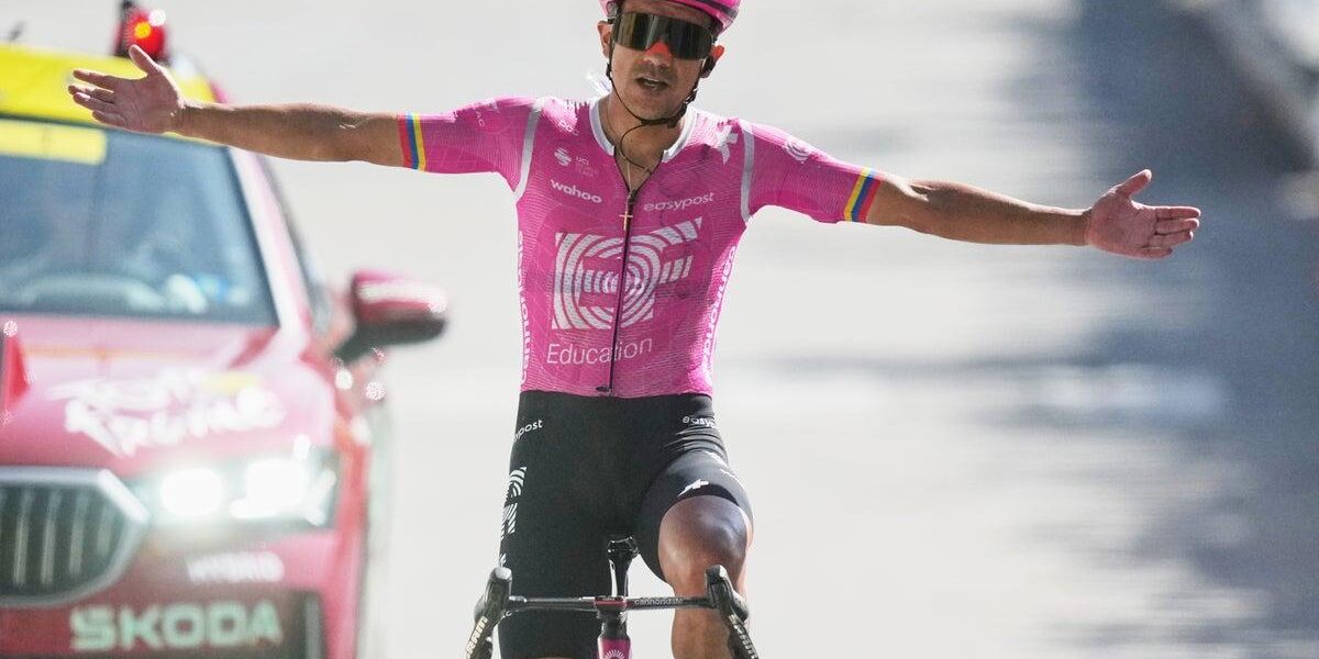 Richard Carapaz Wins Emotional Stage 18 at Tour de France