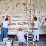 Pompeii Archaeologists Reveal Partially Reconstructed Frescoed Banquet Hall Ceiling Pompeii Archaeologists Reveal Partially Reconstructed Frescoed Banquet Hall Ceiling