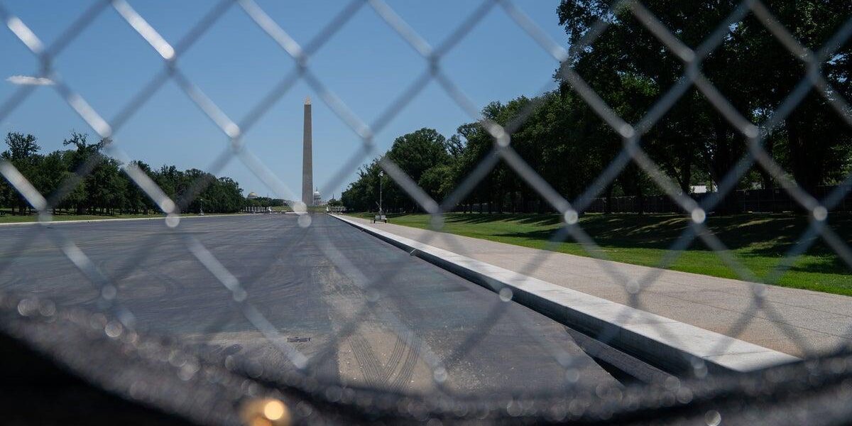 New Photos Reveal Drained Reflecting Pool, Trump Claims Vandal Damage