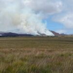Firefighting Helicopter Deployed to Combat Wildfire at UK Beauty Spot