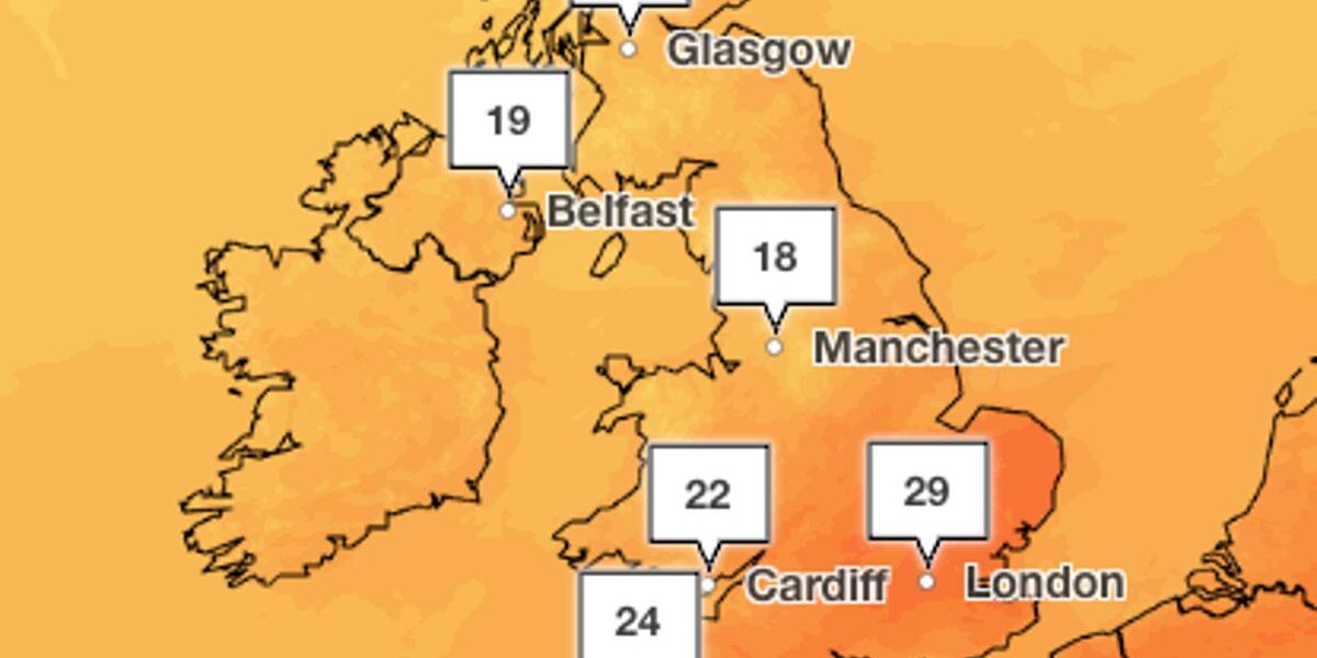 Weekend Weather Forecast: UK to Experience 29C Heat and Widespread Showers