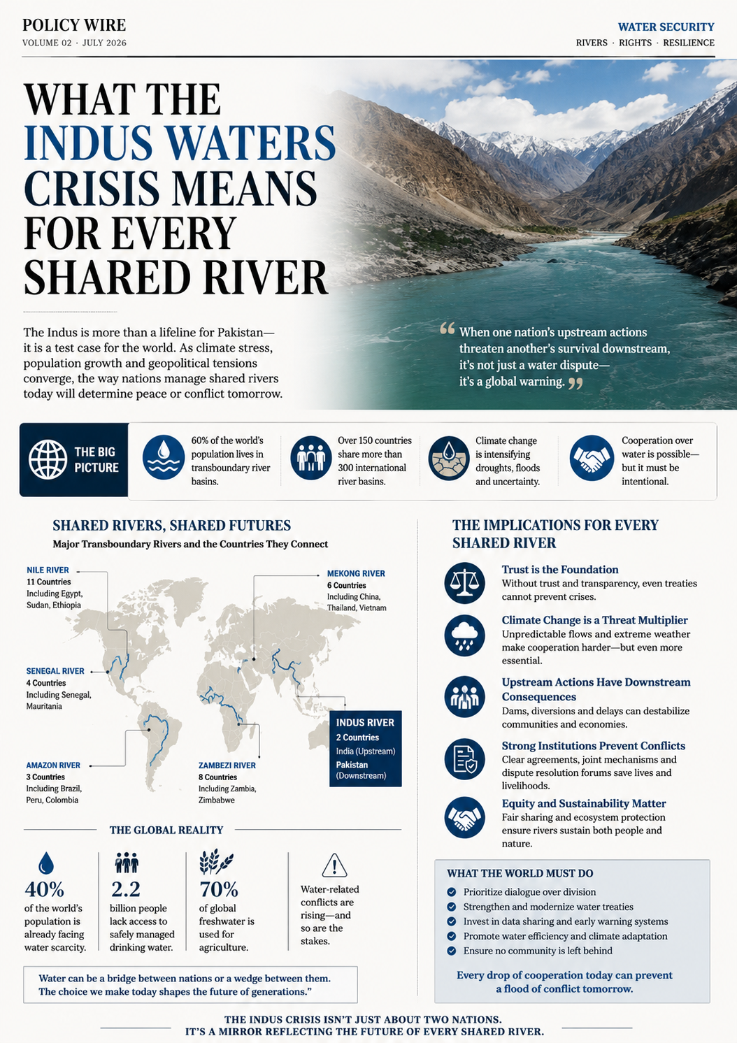 What the Indus Waters Crisis Means for Every Shared River