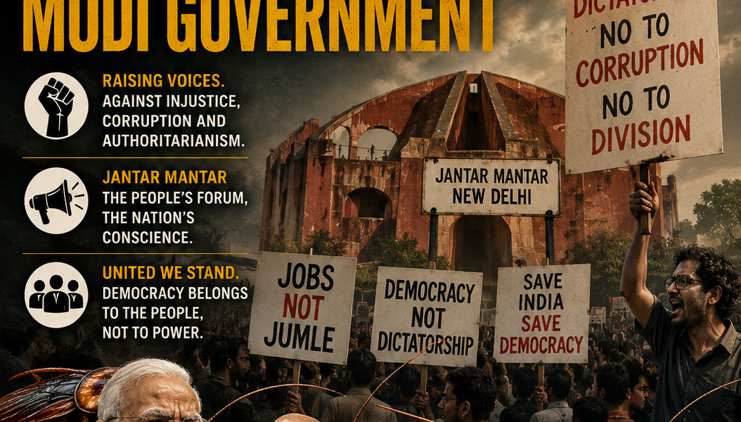 The “Cockroaches” in Jantar Mantar against Modi Government