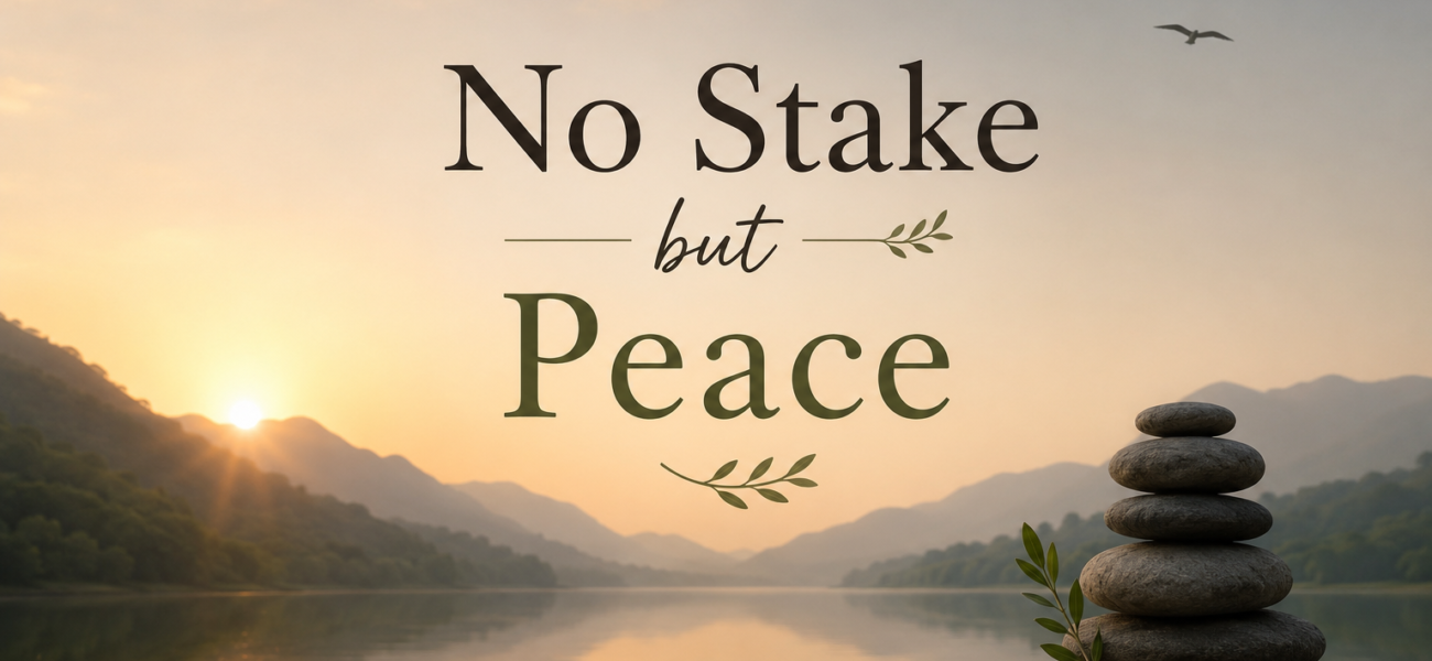 No Stake but Peace