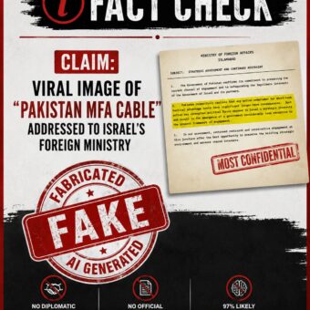 Fabricated ‘Pakistan MFA cable’ to Israel circulates online