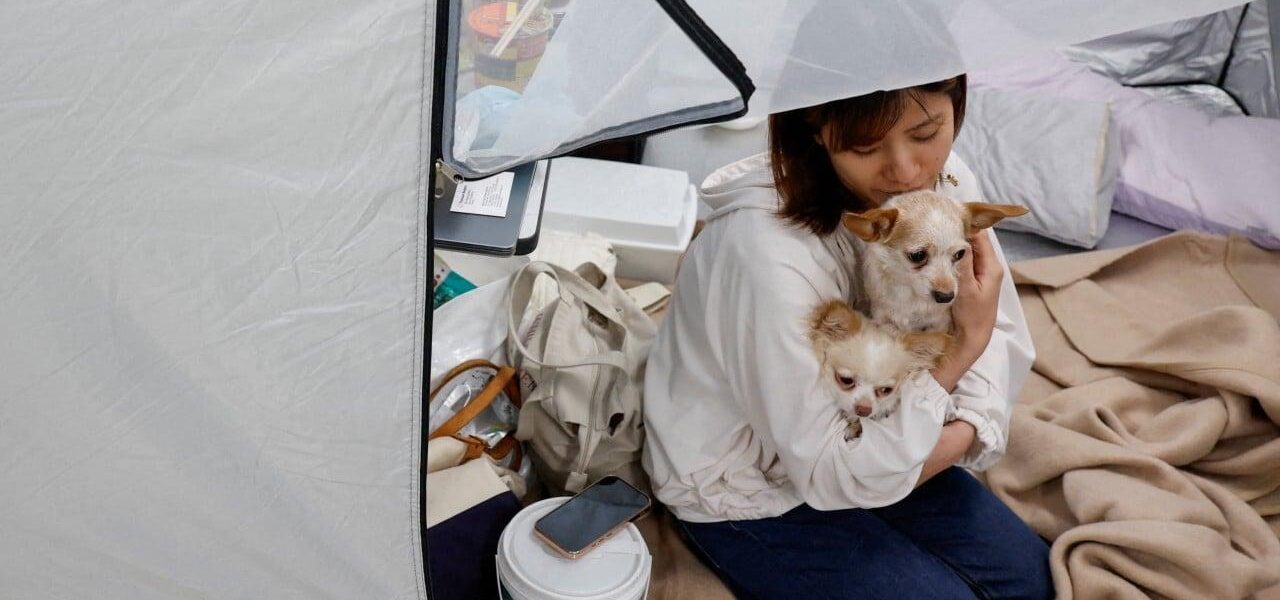 Japan Earthquake Evacuees Find Shelter with Pets at Kumamoto Animal Hospital