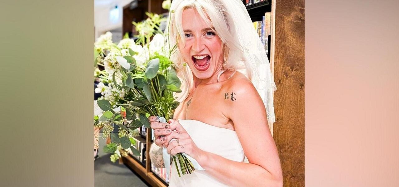 Thrifty Bride Shines in £2 Charity Shop Dress at Unique Wedding Thrifty Bride Shines in £2 Charity Shop Dress at Unique Wedding