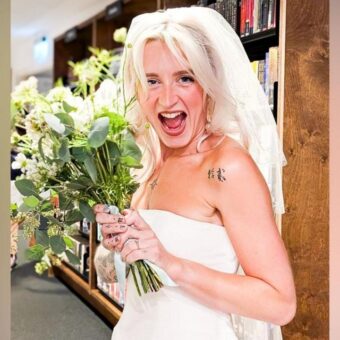Thrifty Bride Shines in £2 Charity Shop Dress at Unique Wedding Thrifty Bride Shines in £2 Charity Shop Dress at Unique Wedding