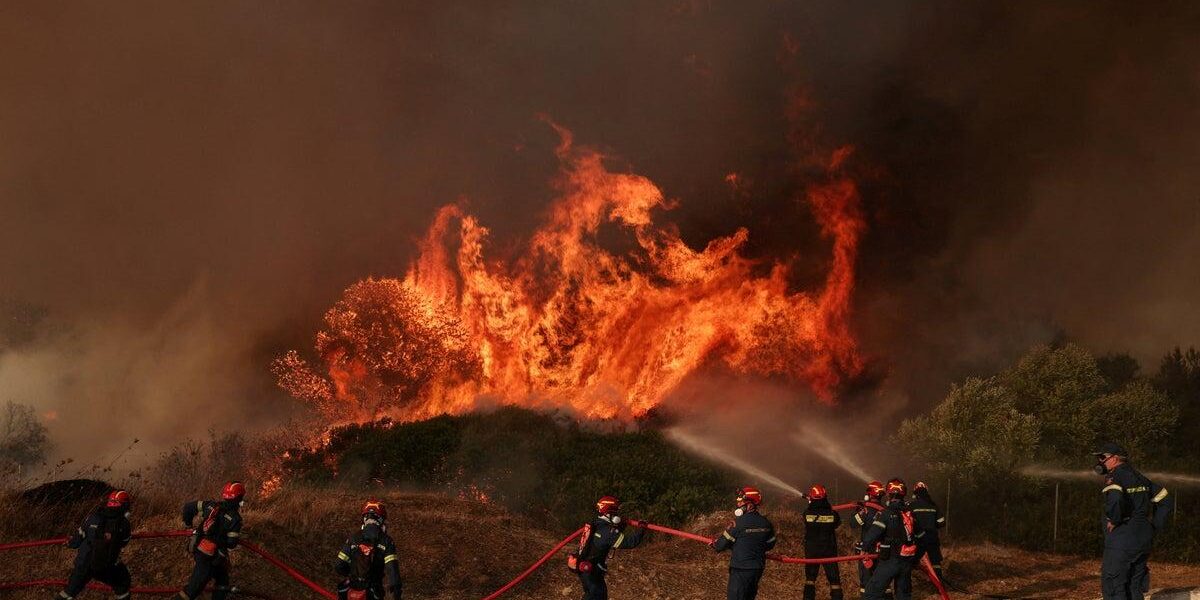 Greece Wildfires: Thousands Evacuated as Flames Rage for Fifth Day Greece Wildfires: Thousands Evacuated as Flames Rage for Fifth Day