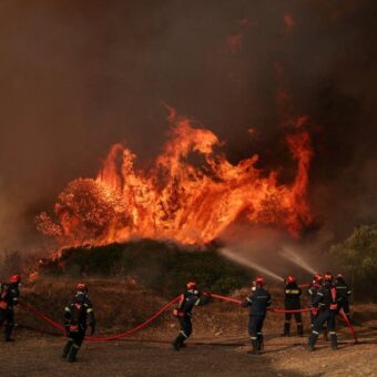 Greece Wildfires: Thousands Evacuated as Flames Rage for Fifth Day Greece Wildfires: Thousands Evacuated as Flames Rage for Fifth Day