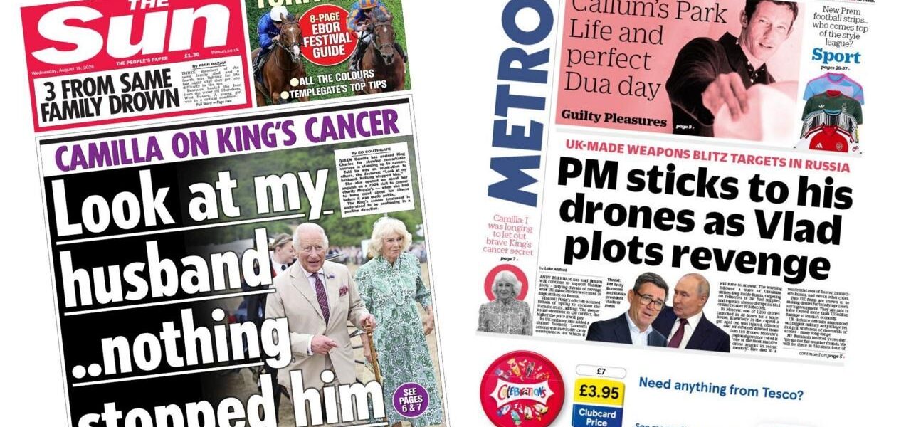 Queen Camilla’s Remarks on King’s Cancer Journey Highlighted in UK Newspapers Queen Camilla’s Remarks on King’s Cancer Journey Highlighted in UK Newspapers