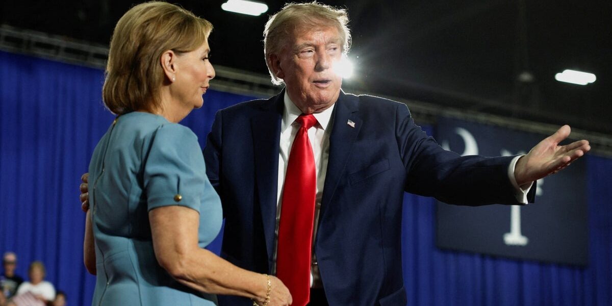 Protester Disrupts Trump Rally for Darline Graham Following Debate Gaffe Protester Disrupts Trump Rally for Darline Graham Following Debate Gaffe