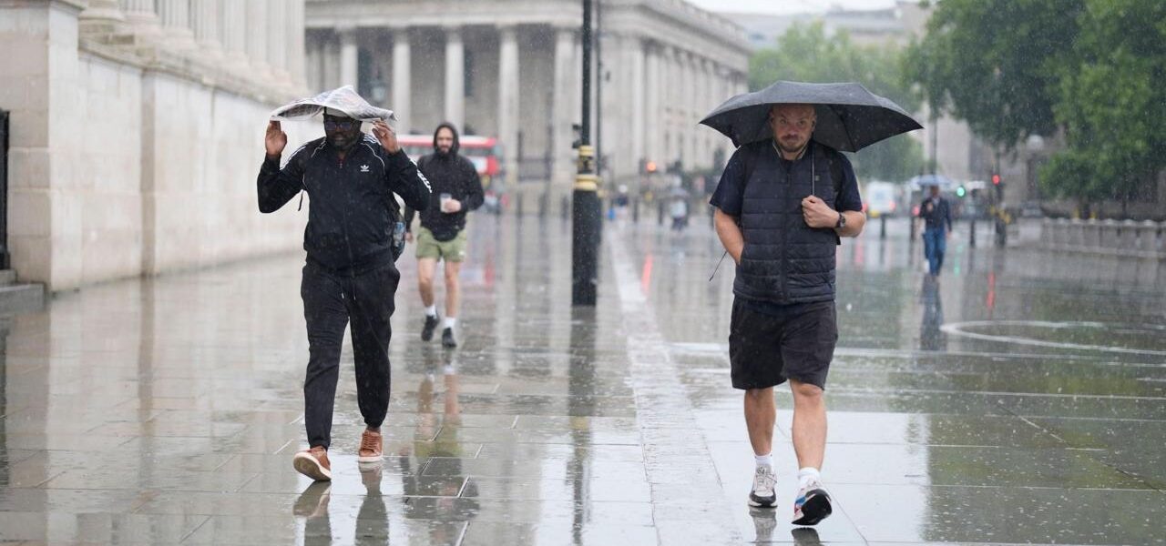 Yellow Warnings Issued as Torrential Rain and Thunderstorms Hit UK Regions Yellow Warnings Issued as Torrential Rain and Thunderstorms Hit UK Regions