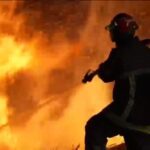 Firefighters Battle Raging Wildfire in France’s Landes Region