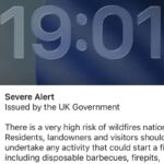 Emergency Alert Issued in England and Wales Over Wildfire Threat