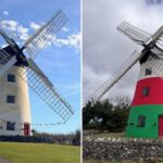 Unauthorized Colorful Makeover of 250-Year-Old Anglesey Windmill Sparks Controversy