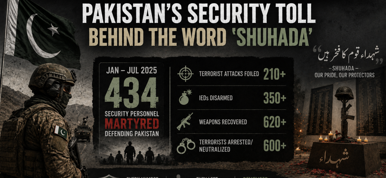 434 Dead in Seven Months: Pakistan’s Security Toll Behind the Word ‘Shuhada’ 434 Dead in Seven Months: Pakistan’s Security Toll Behind the Word ‘Shuhada’