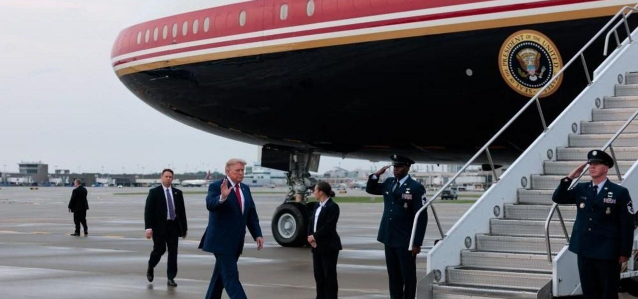 Trump Changes Flight Post-NATO Summit Amid Potential Threat Trump Changes Flight Post-NATO Summit Amid Potential Threat