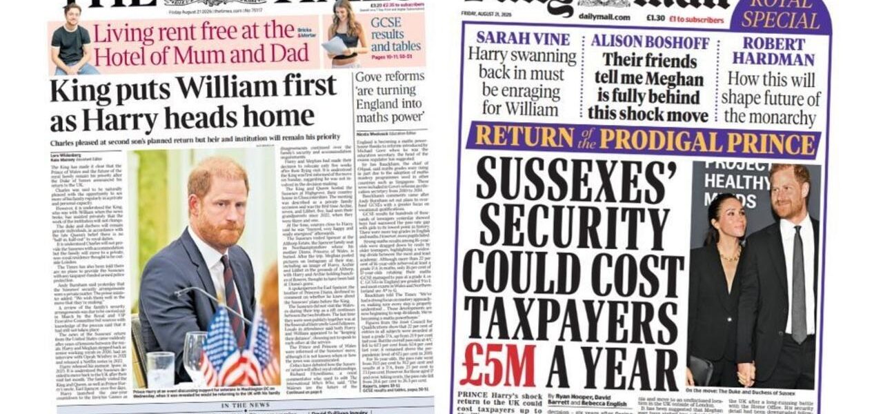 Royal Focus: King Prioritizes Prince William Amid Sussex Return and Security Costs Royal Focus: King Prioritizes Prince William Amid Sussex Return and Security Costs