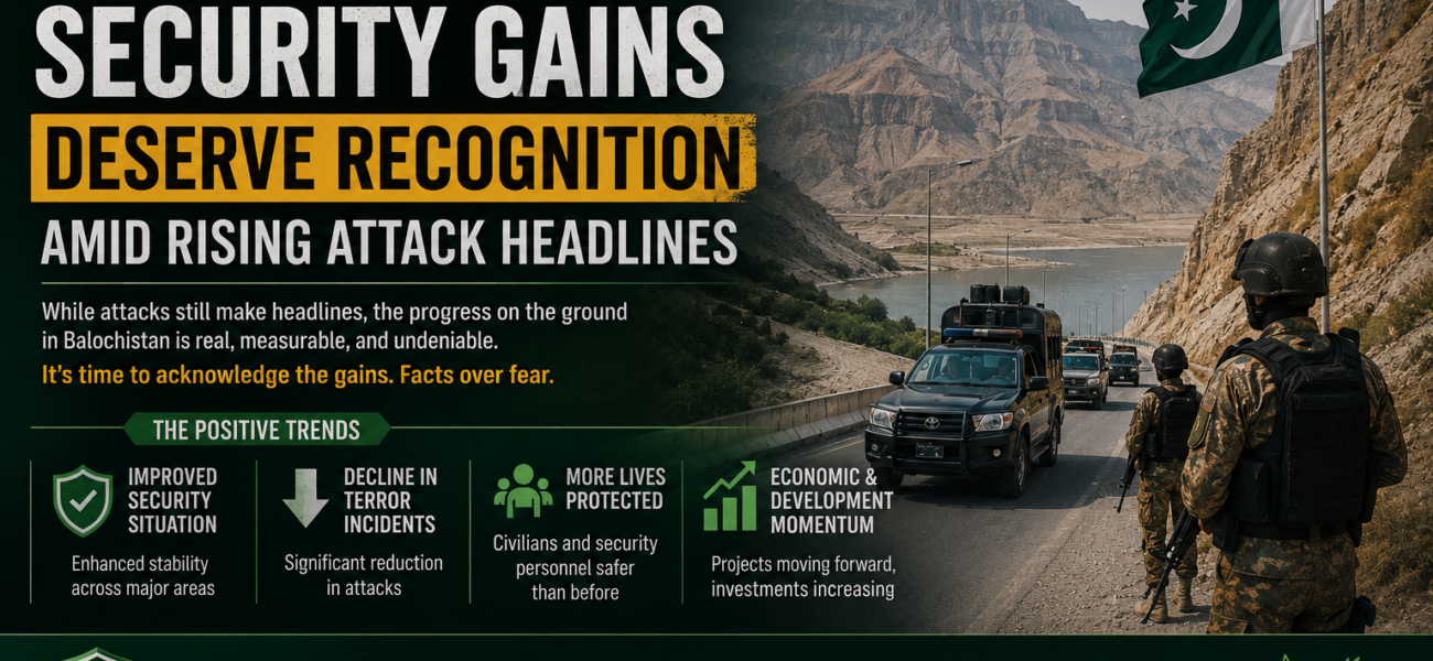 Balochistan’s Security Gains Deserve Recognition Amid Rising Attack Headlines Balochistan’s Security Gains Deserve Recognition Amid Rising Attack Headlines