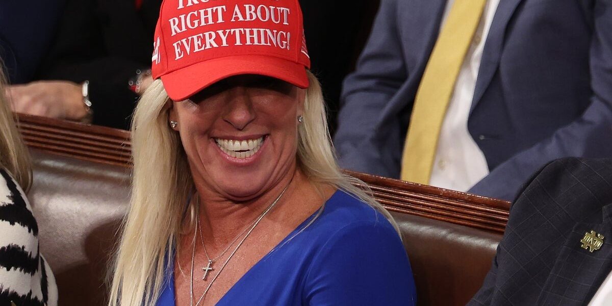 Marjorie Taylor Greene Claims Scarce Sightings of MAGA Hats Post-Trump Store Closure Marjorie Taylor Greene Claims Scarce Sightings of MAGA Hats Post-Trump Store Closure