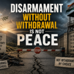 Disarmament Without Withdrawal Is Not Peace Disarmament Without Withdrawal Is Not Peace