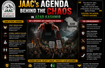 JAAC’s Agenda behind the Chaos in Azad Kashmir JAAC’s Agenda behind the Chaos in Azad Kashmir