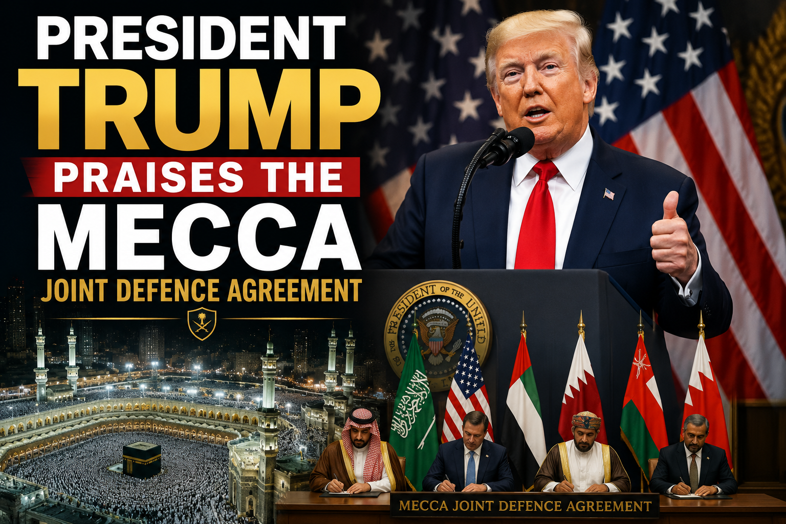 President Trump Praises the Mecca Joint Defence Agreement