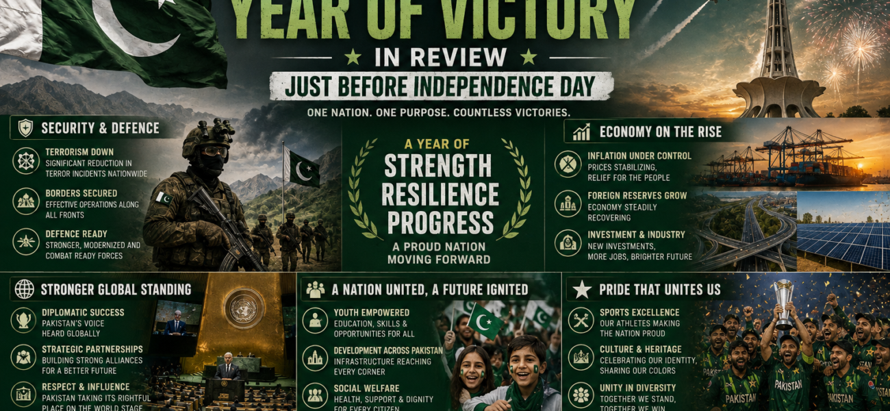 Pakistan’s Year of Victory in Review Just Before Independence Day Pakistan’s Year of Victory in Review Just Before Independence Day