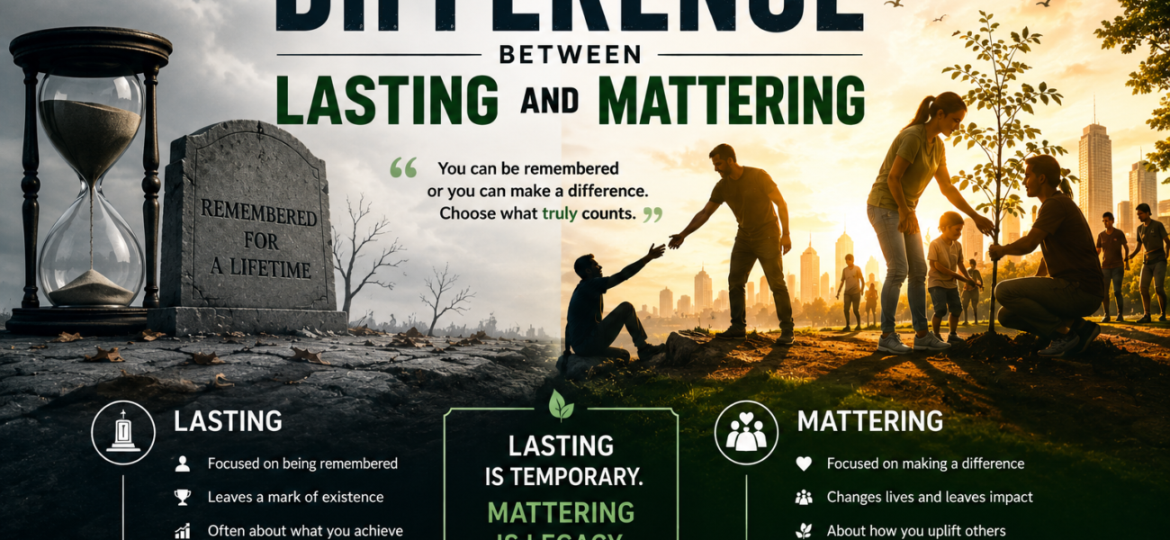 The Difference Between Lasting and Mattering The Difference Between Lasting and Mattering