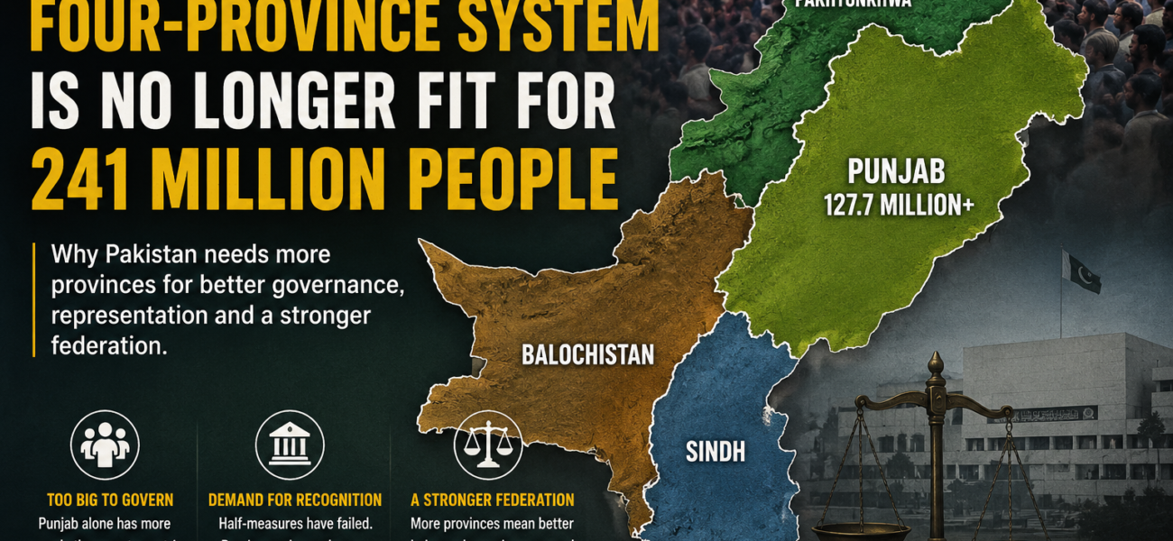 Pakistan’s Four-Province System Is No Longer Fit for 241 Million People Pakistan’s Four-Province System Is No Longer Fit for 241 Million People