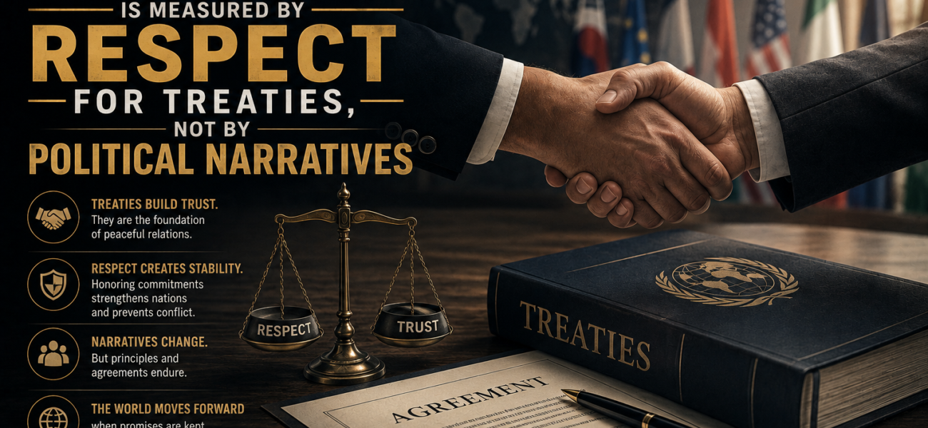Goodwill Is Measured by Respect for Treaties, Not by Political Narratives Goodwill Is Measured by Respect for Treaties, Not by Political Narratives