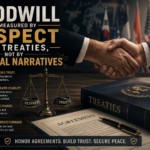 Goodwill Is Measured by Respect for Treaties, Not by Political Narratives