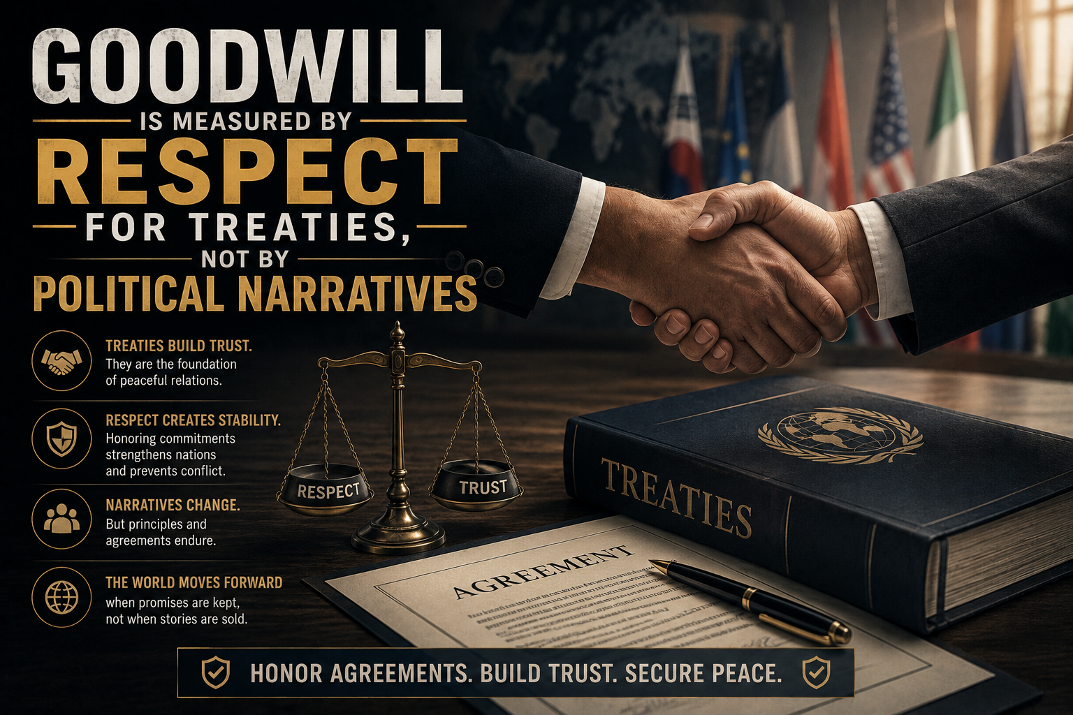 Goodwill Is Measured by Respect for Treaties, Not by Political Narratives